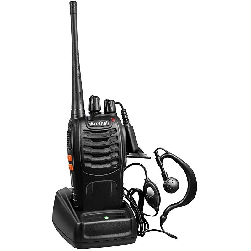 Rechargeable Long Range TwoWay Radios with Earpiece 6 Pack UHF 400470Mhz Walkie Talkies Liion Battery and Charger Included