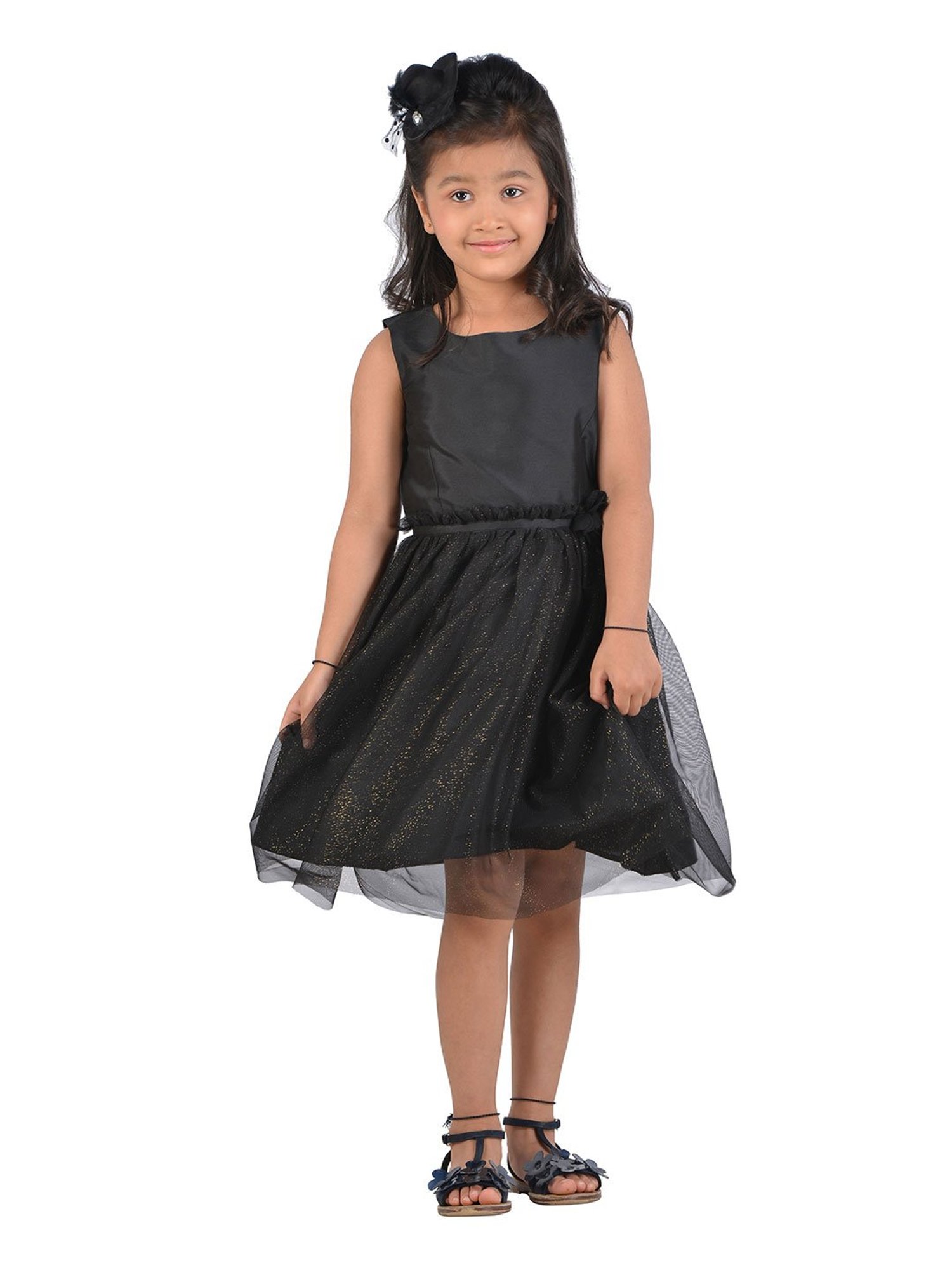 KidsDew Kids Black Shimmer Dress