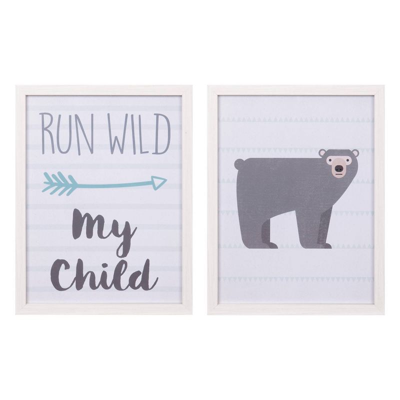 2pc 18x26" Run Wild My Child Framed Wall Art Print Set - Nielsen Bainbridge