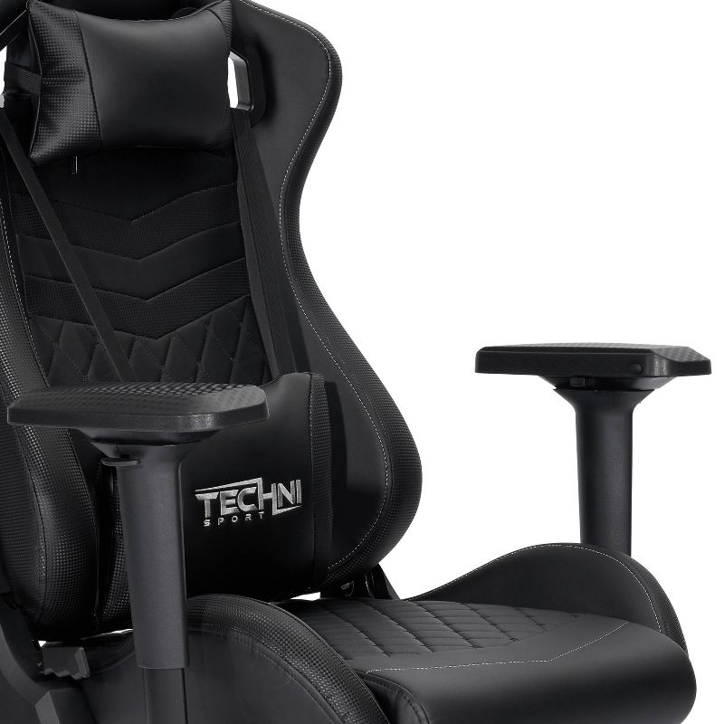 Ergonomic High Back Racer Style PC Gaming Chair Black - Techni Sport
