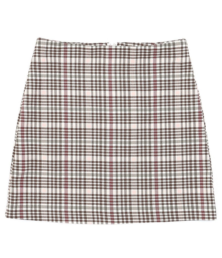GB Girls Big Girls 7-16 Zipper Back Plaid Skirt