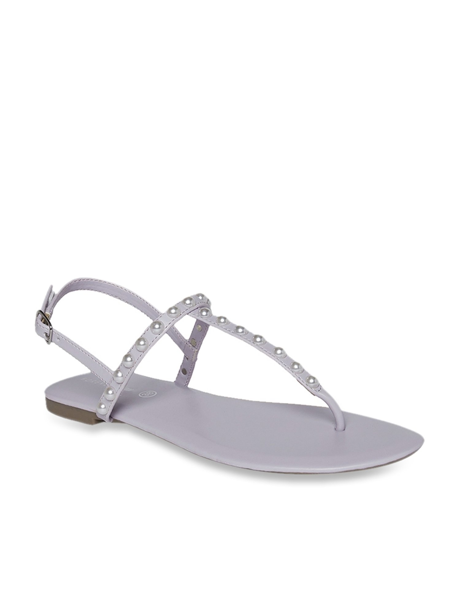 Forever Glam by Pantaloons Women's Lilac T-Strap Sandals