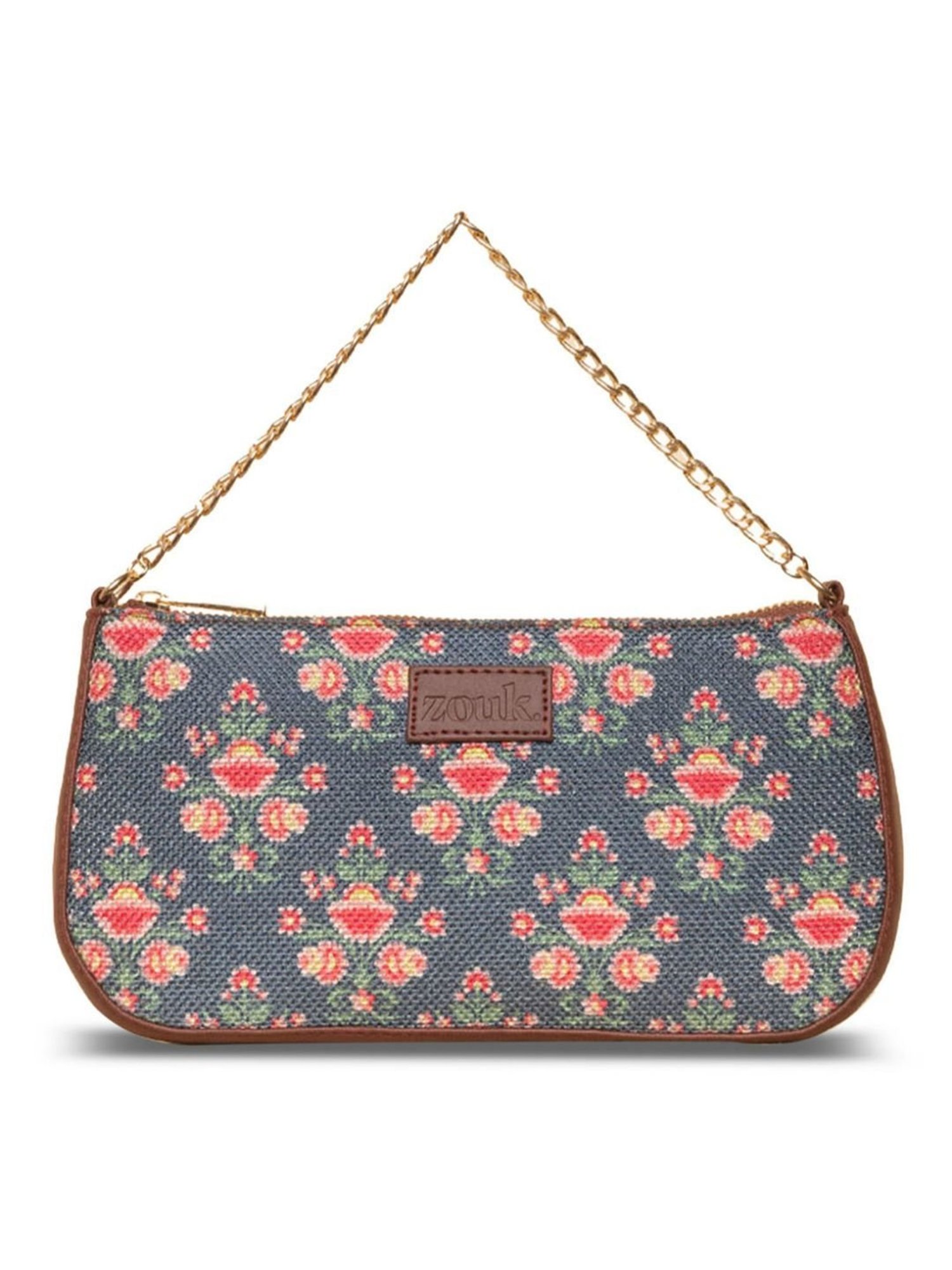 ZOUK Blue Printed Shoulder Bag