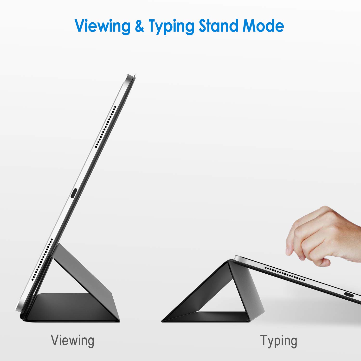 JETech Magnetic Case for Apple iPad Pro 12.9 Inch 2018 Model (NOT for 2020 Model), Support Apple Pencil 2nd Generation Charging, Magnetic Attachment, Cover with Auto Wake/Sleep