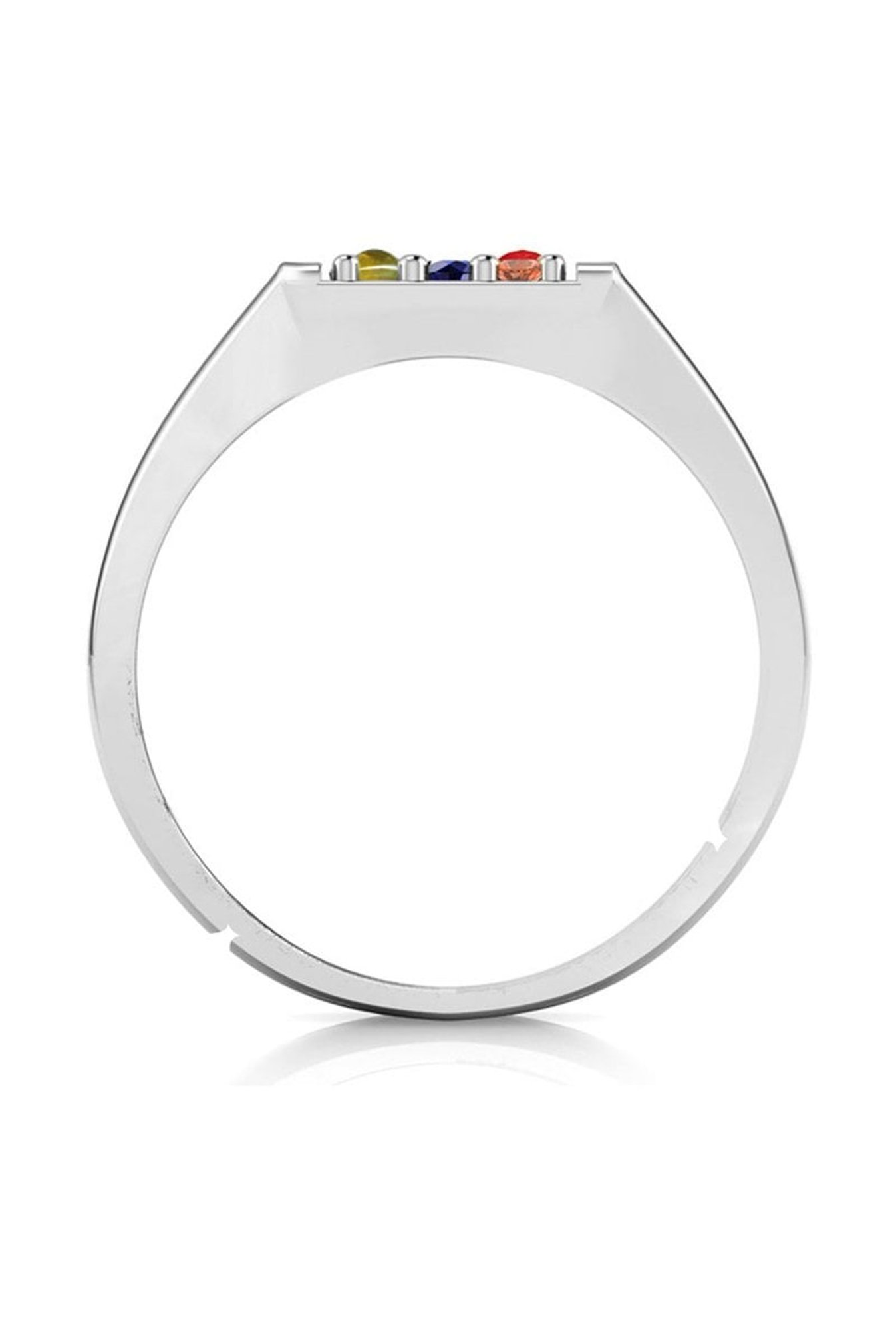 Clara Navratna Stone Nine Gems 92.5 Sterling Silver Ring