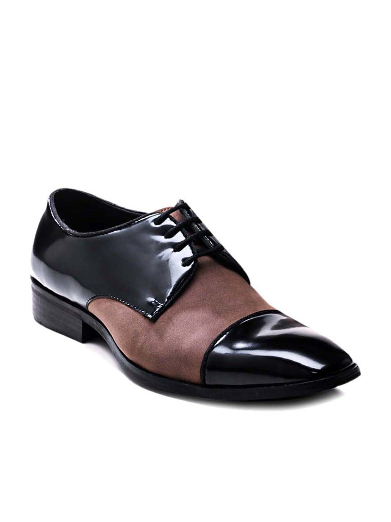 Monkstory Men's DREZZIRE Black Derby Shoes