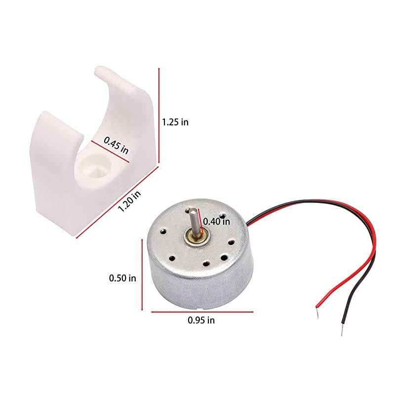 Small Mini 155V DC Motor 300 with Mounting Bracket and 2 Electronic Wire for Scientific Solar Energy Power Supply Electric Toys Model Parts DIY AccessoriesSilver 12PCS