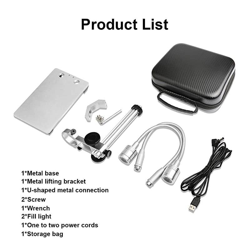 Aluminum Alloy Stand for USB Digital Microscope Camera,  Universal Adjustable Microscope Metal Stand Base Support Holder Bracket for Max 1.4 Inch in Diameter LCD Screen Microscope Endoscope