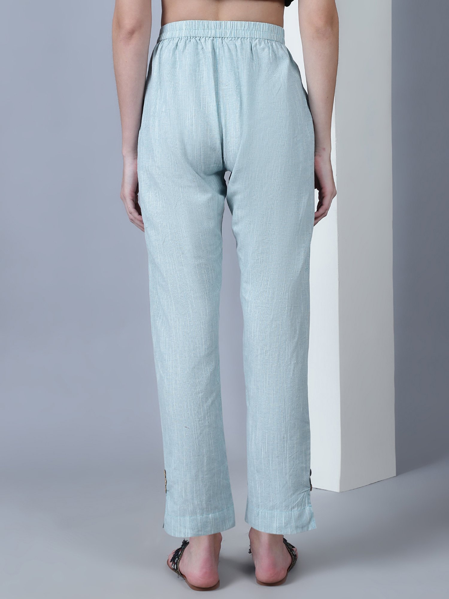 Moms Maternity Sea Green Maternity Trousers
