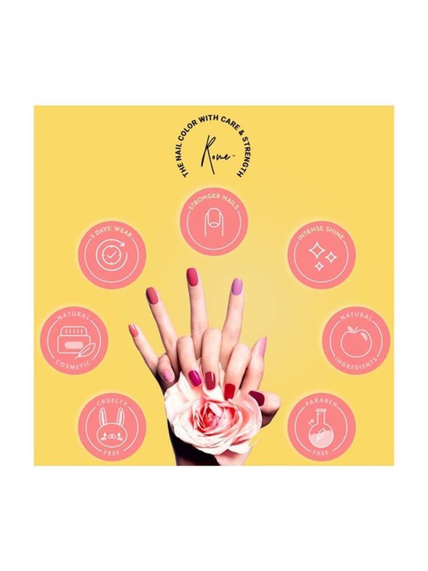 Rome Set of 3 Strong & Healthy, Matte Pro & Effects Pro Nail Enamel