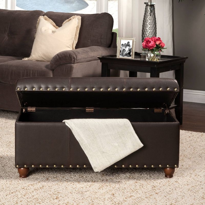 Storage Cocktail Bench Brown - HomePop