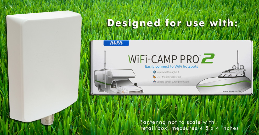 alfa apa-l2410 2.4 ghz 10 dbi directional panel antenna for camp pro 2, tube, bullet