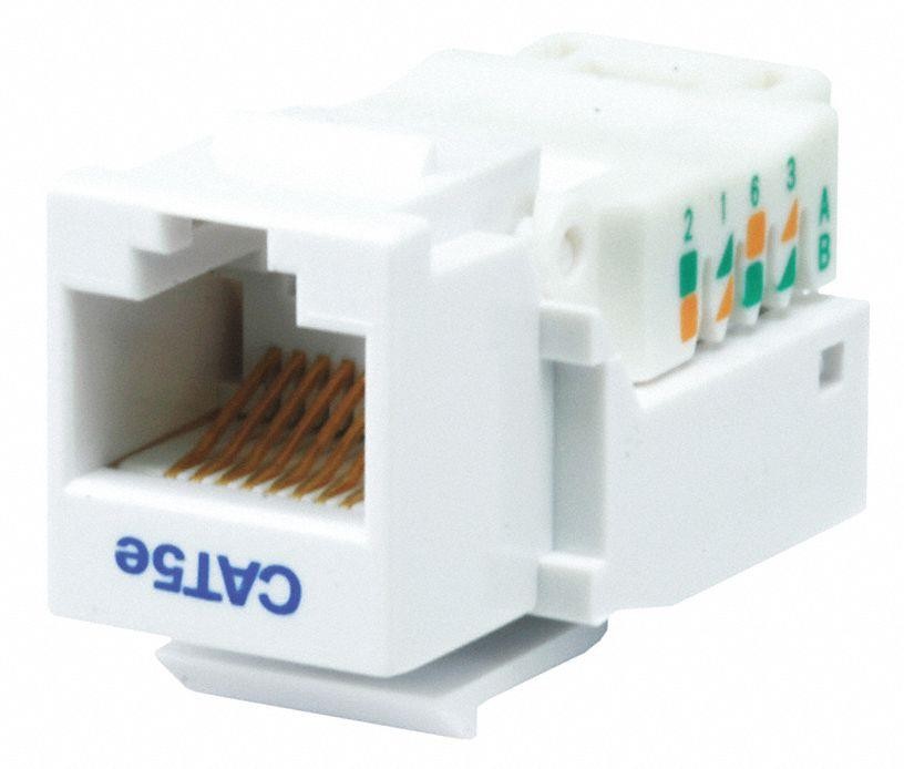 Monoprice Cat5E RJ-45 Toolless Keystone Jack in White