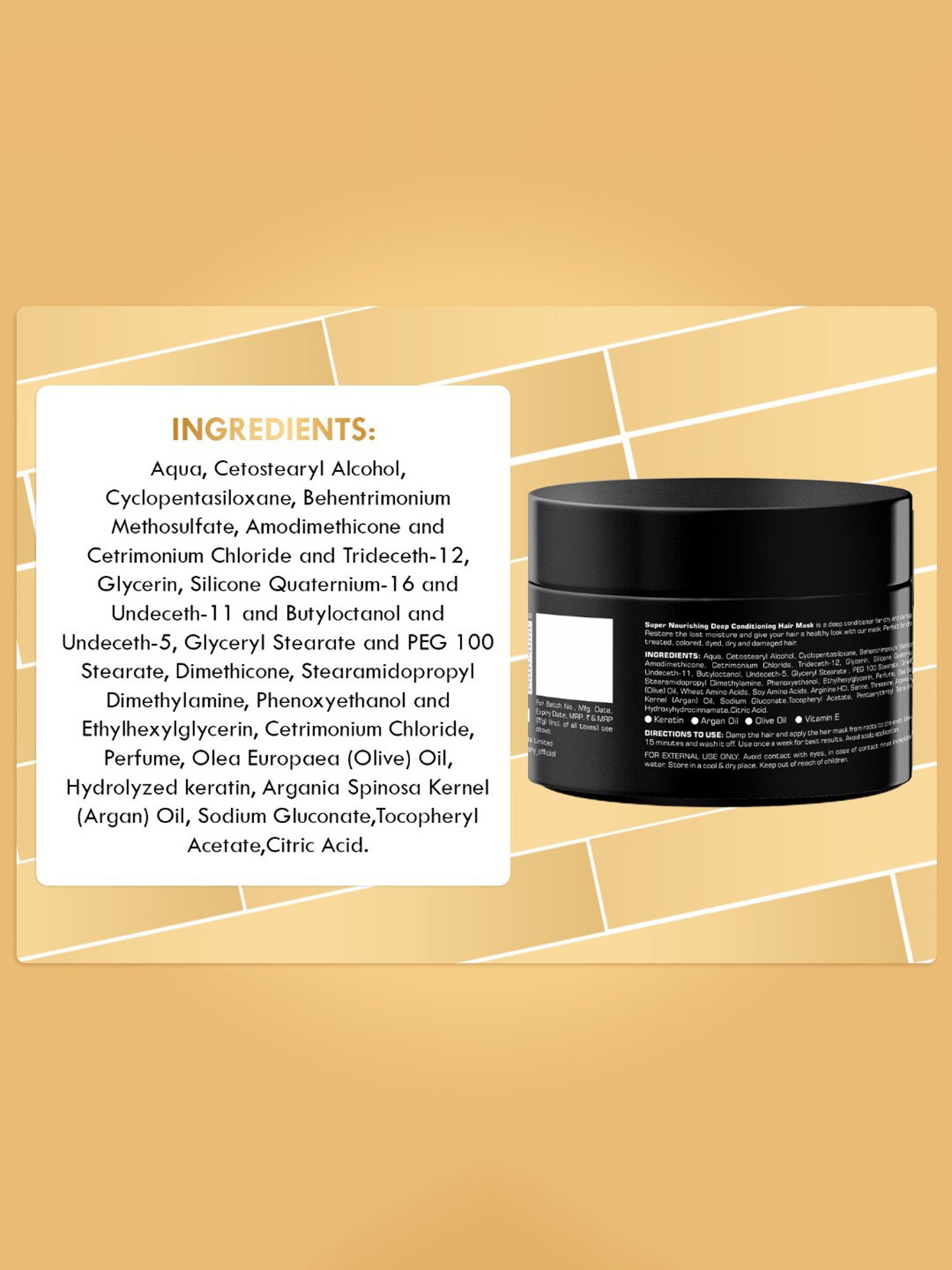 The Skin Story Keratin & Argan Oil Super Nourishing Deep Conditioning Hair Mask - 200 gm