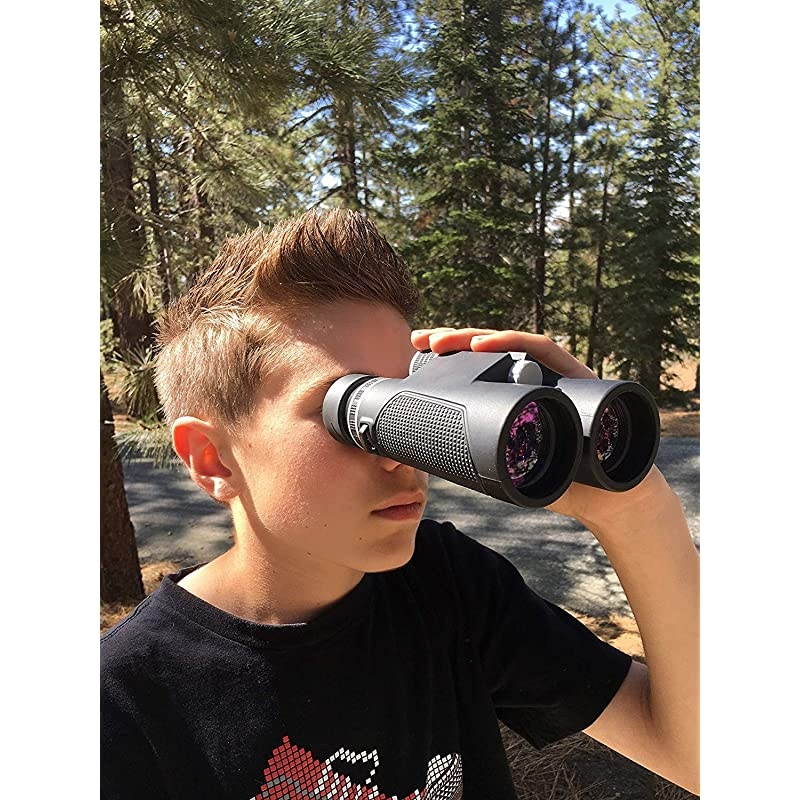 Authentic Evolution Professional High Definition Long Range Binoculars for Adults | 10x42 Shockproof Dust Proof Weatherproof Rubber Armor Sturdy Metal Alloy Frame + Case amp Accessories