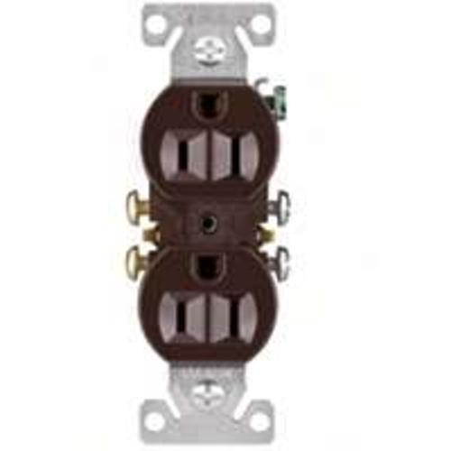 Cooper Wiring 270B Brown Grounded Receptacle