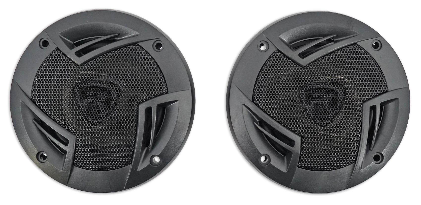 Pair Rockville RV4.3A 4" 3-Way Car Speakers 500 Watts / 70w RMS CEA Rated Total