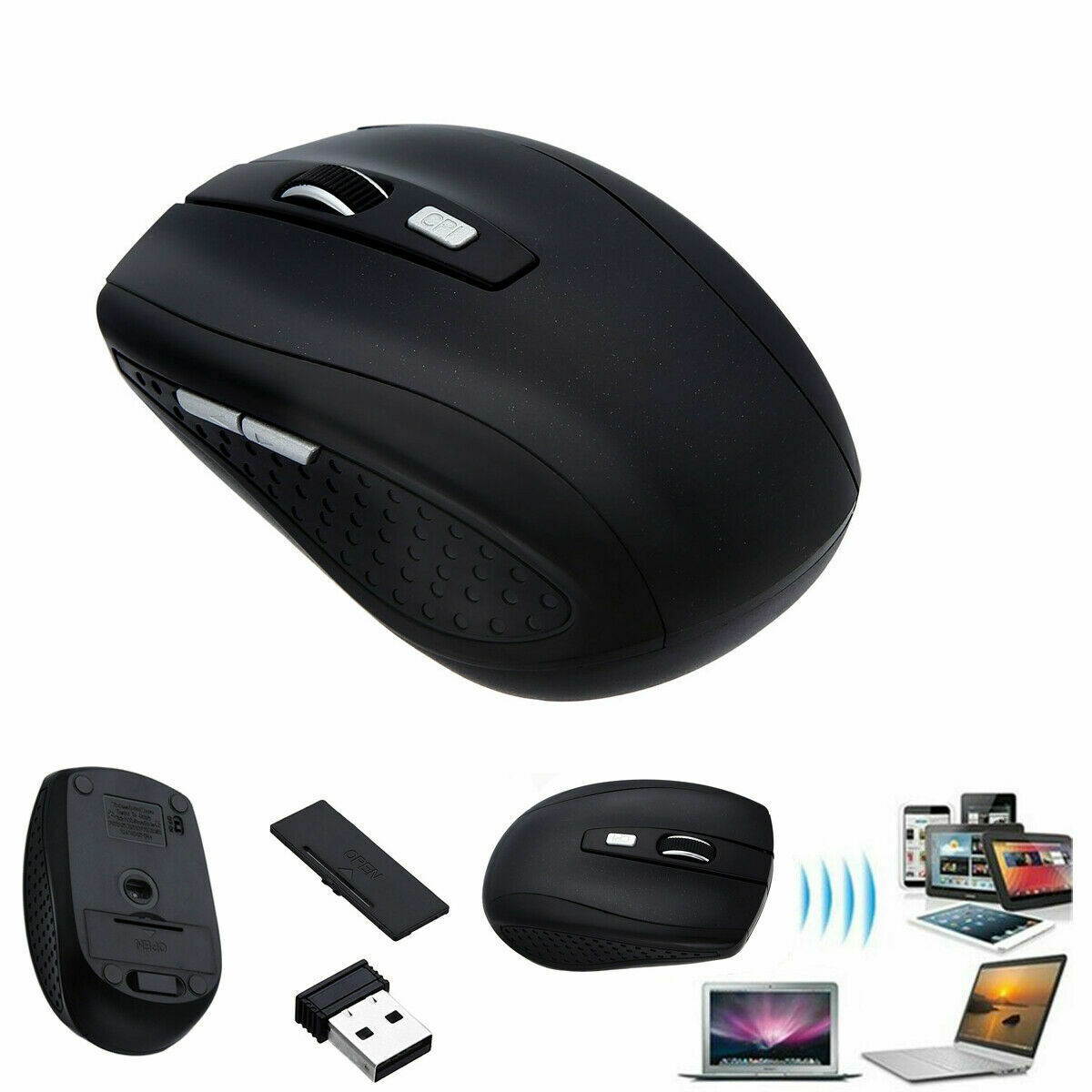 2.4GHz Wireless Optical Gaming Mouse Cordless Mice + USB Receiver for PC Laptop