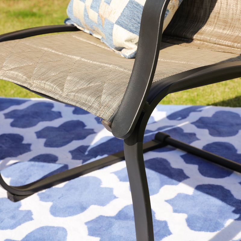 4pc Conversation Steel Patio Seating Sets Gray - Lokatse