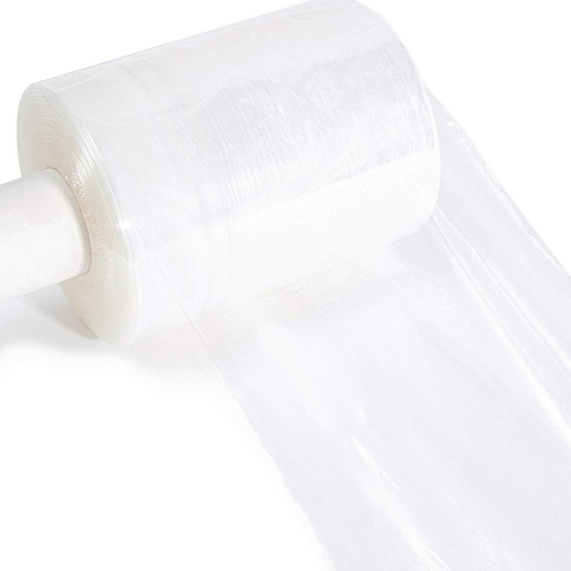 Juvale 12 Pack 80 Gauge Clear Stretch Wrap Film Roll with Handle (5 in x 1000 ft)