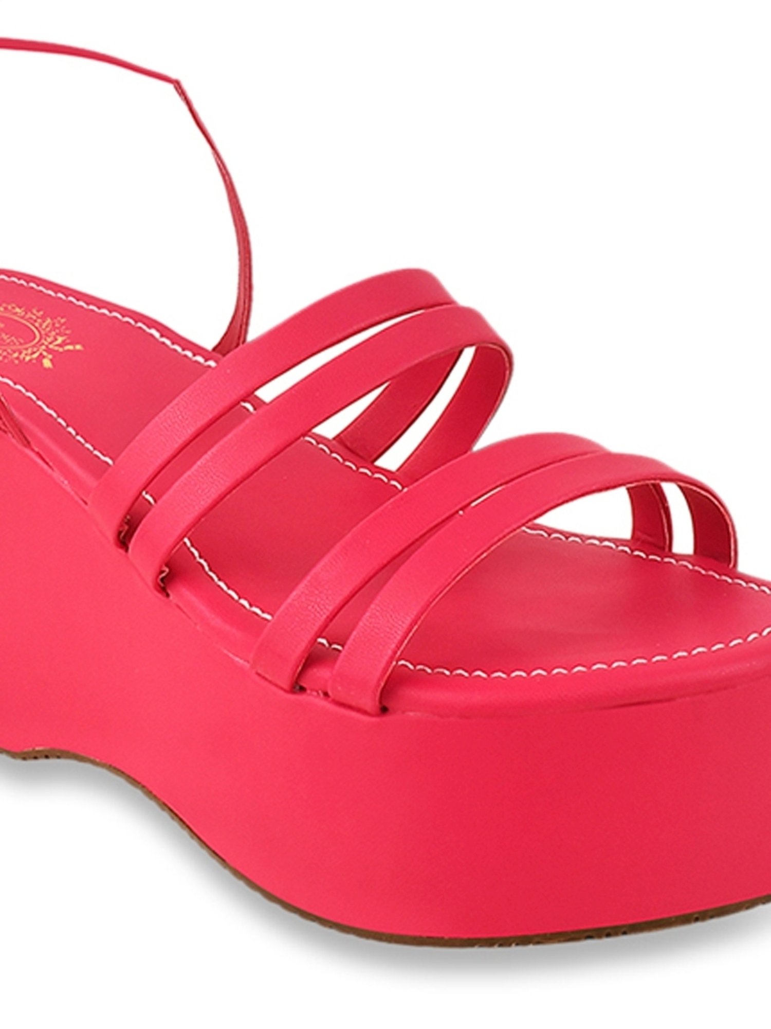 Shoetopia Women's Pink Gladiator Sandals