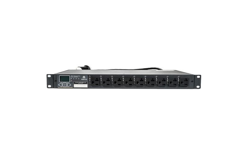 Liebert MPH2 Metered Outlet Switched Rack Mount PDU - 20A, 100-120V, Single-Phase 9 Outlets (9 5-20R), 100-120V, L5-20, Horizontal 1U/2U