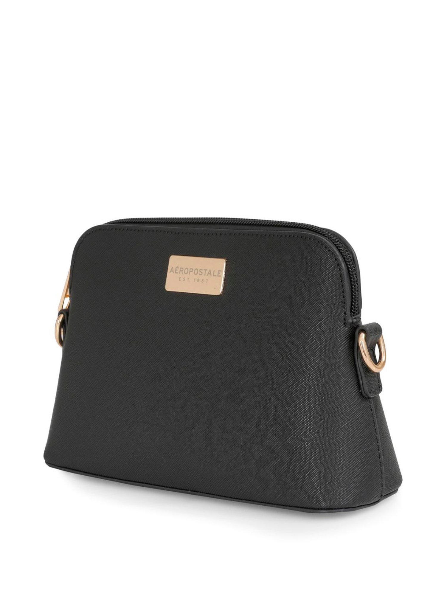 Aeropostale Cailyn Black PU Solid Sling Handbag