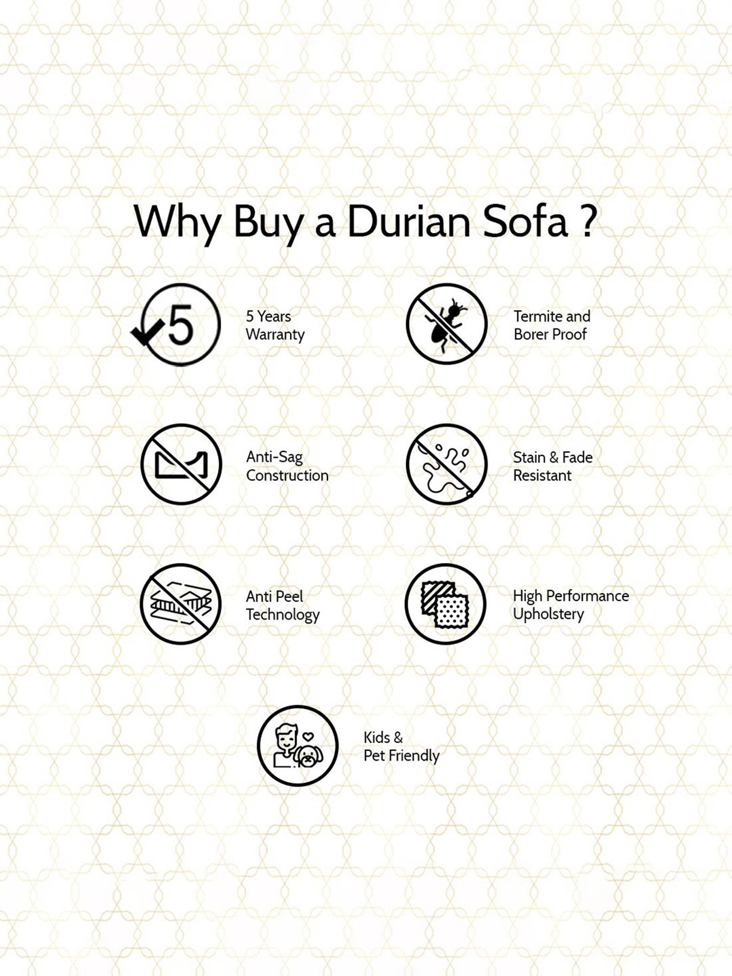 Durian Berry Black Premium Leatherette 2 Seater Sofa