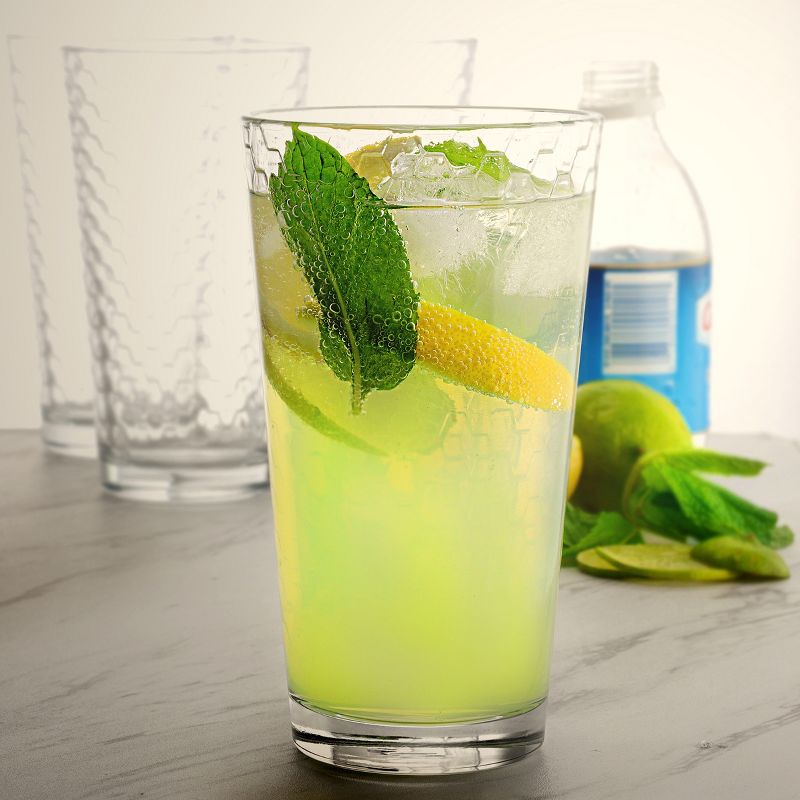 Pasabahce 16 Piece Horizon Double Old Fashioned and Tumbler Glass Set