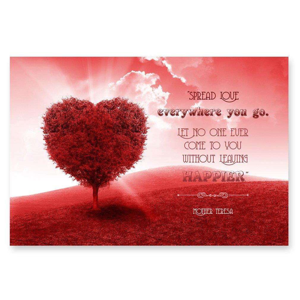 LOVE quotes postcard set of 20. Post card variety pack with famous quote about love postcards. Made in USA.