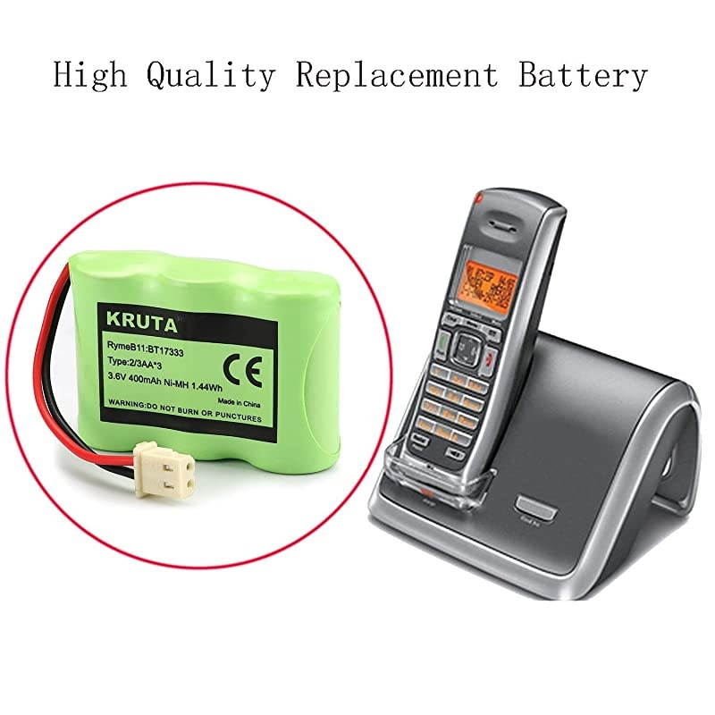 BT17333 BT27333 Cordless Phone Battery Compatible with for Vtech BT-17333 BT-27333 BT17233 BT27233 CS2111 01839 Sanyo CLT3500 GESPCH06 Radio 43-3215 2/3AA 3.6V 400mAh (Pack 2)