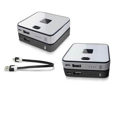 Power Bank (square), 2 x 3000mAh Disc = 6000Ah,  Unique stackable design, linked by magnet,easily detachable & attachable, you decide capacity, Double circuit protection