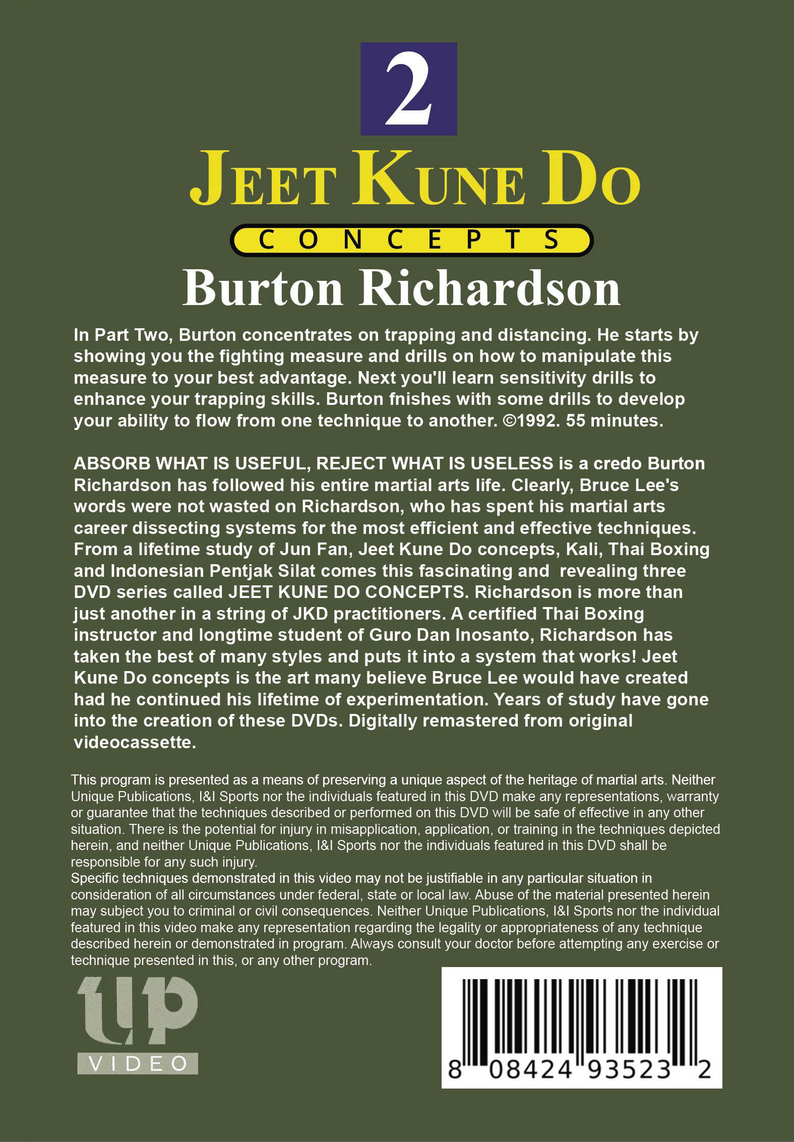 Jeet Kune Do Concepts #2 Trapping & Distancing DVD Burton Richardson