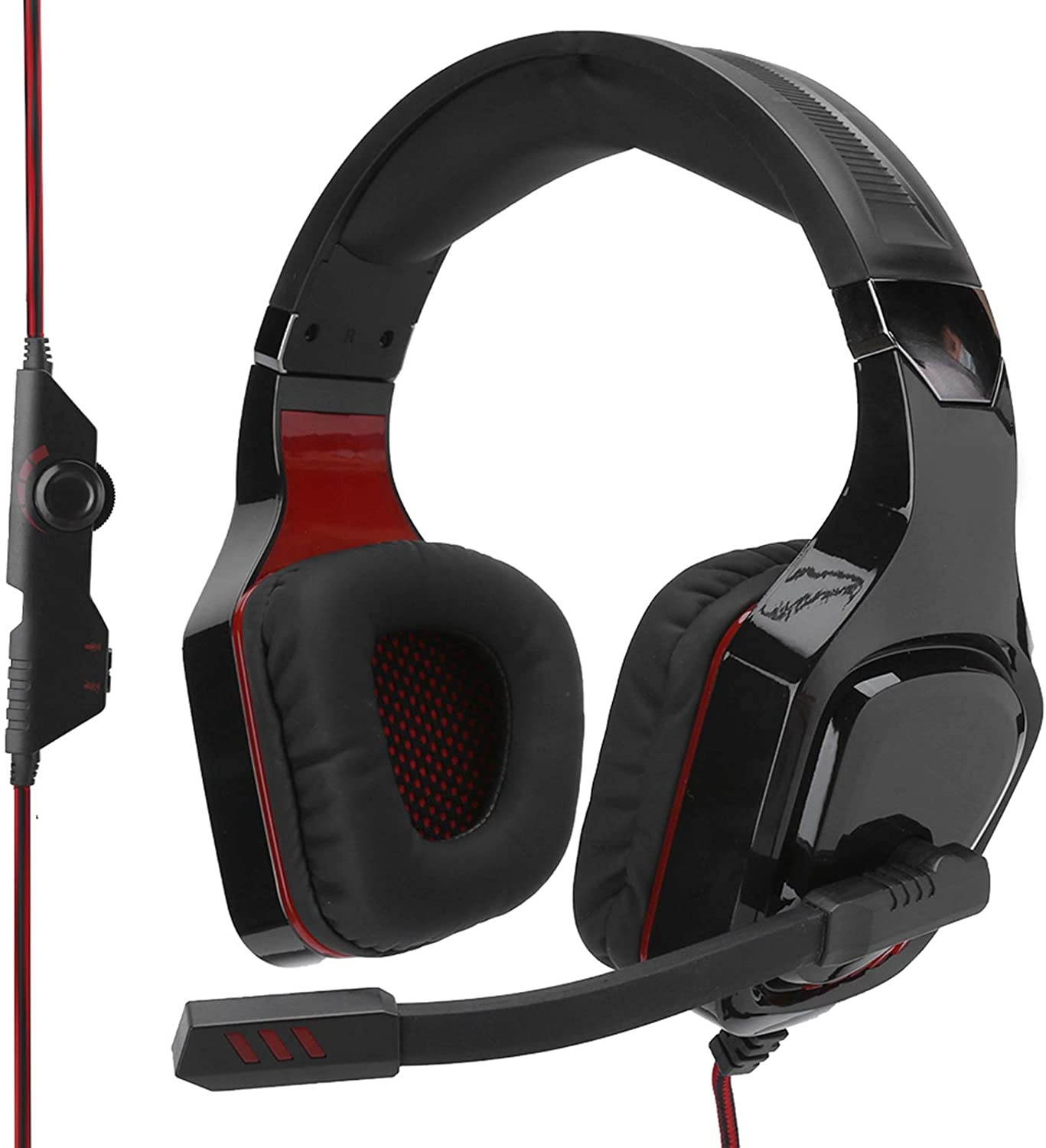 CiCiglow Gaming Headphone, Wired Game Over-Ear Headphones Headset with Microphone Desktop Headphone for Game, Live Broadcast.