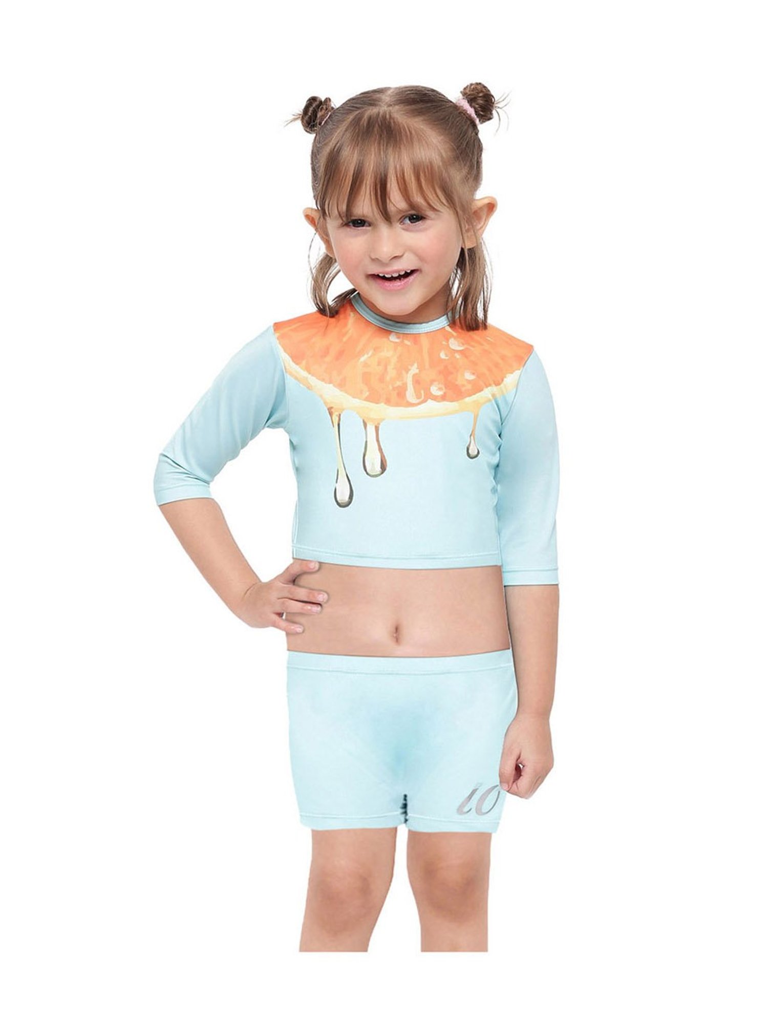 IO Kids Blue Printed Top with Shorts