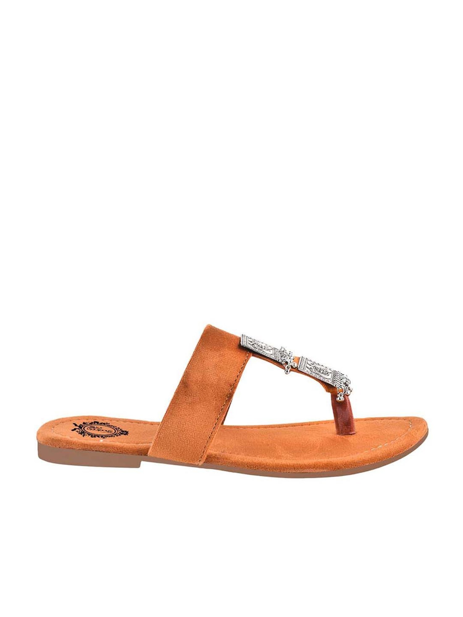 Shoetopia Kids Orange T-Strap Sandals
