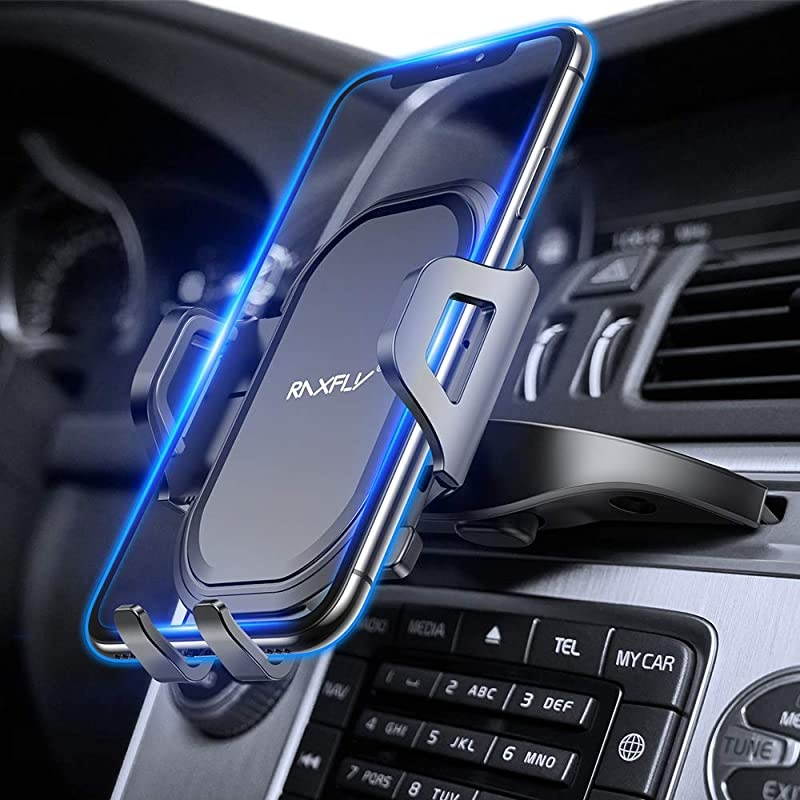 CD Slot Car Phone Mount  Universal 360&deg; Rotation CD Player Car Phone Holder Mount One Button Installation Release Compatible with Smartphone Samsung Galaxy Note 10 9 S10 S9 Plus iPhone 11 X XR