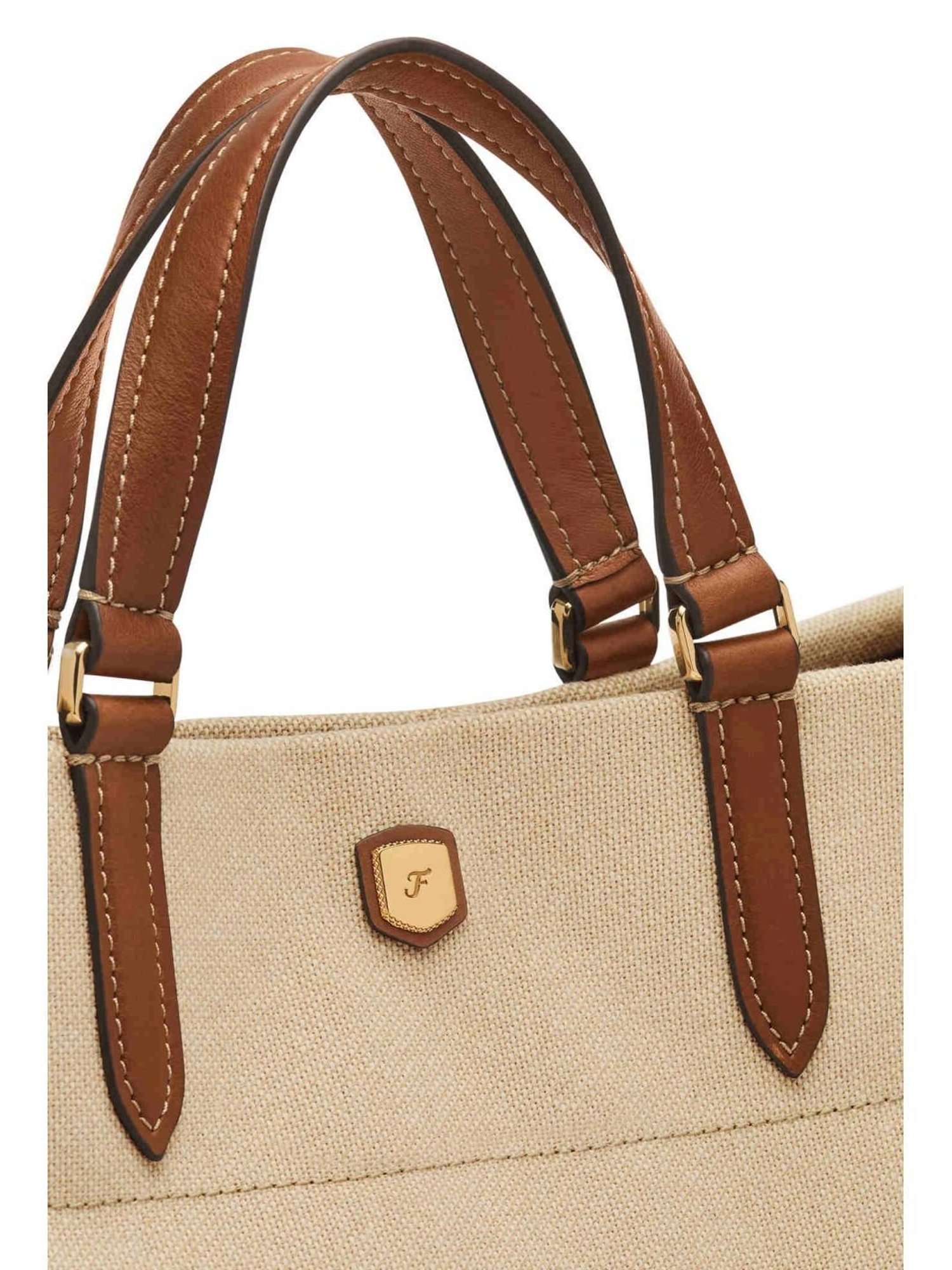 Fossil White Solid Tote Handbag