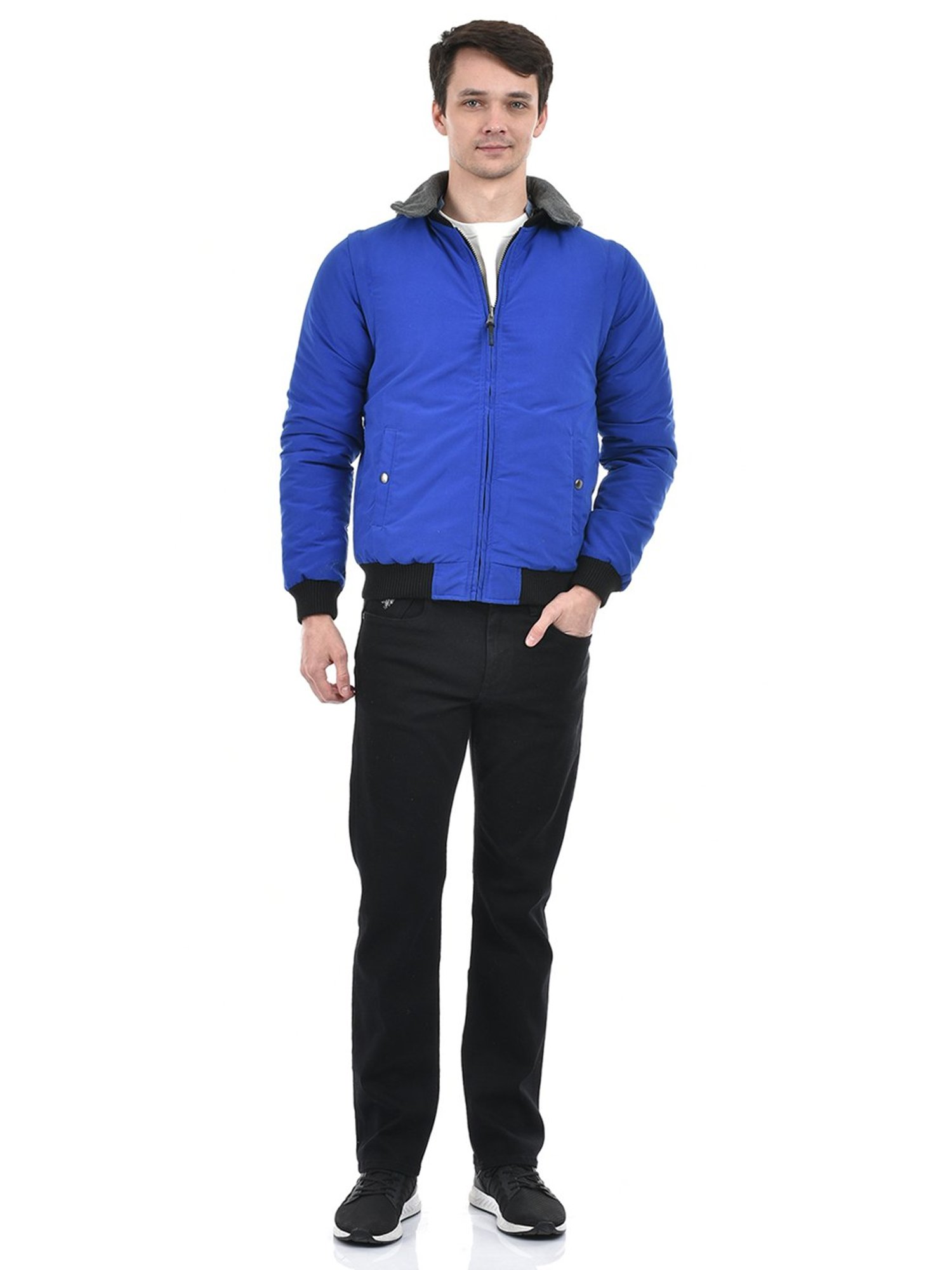 Lawman Pg3 Blue Regular Fit Reversible Jacket