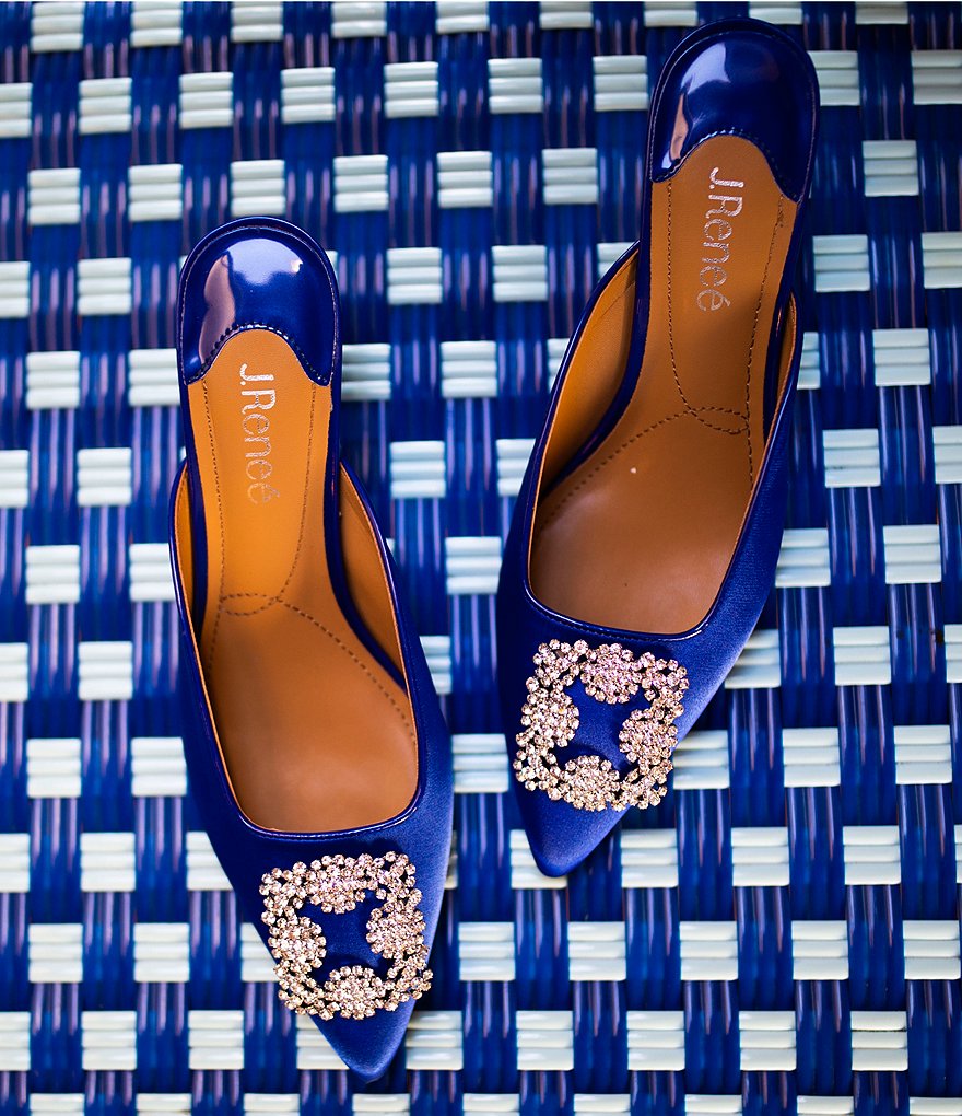 J. Renee Felecia Satin Ornament Detail Dress Mules