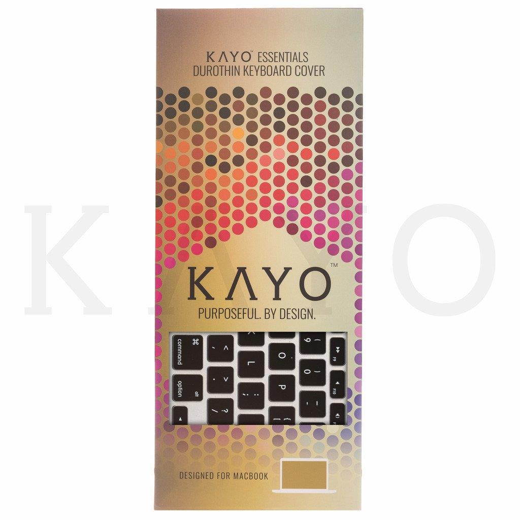 KAYO Ultra Thin Durable Keyboard Cover Silicone Skin for Macbook 13  Unibody, Macbook Pro 13" 15" 17" (with or without Retina Display, 2015 or Older Version),Macbook Air 13 Inch, iMac- (BLACK)