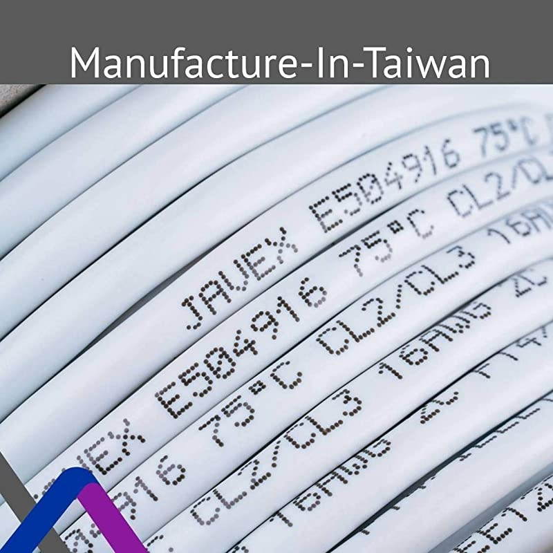 CL3CL2 inWall OFC Speaker Wire 16Gauge AWG OxygenFree Copper 999 for Home Theater and Audio Systems Installation White100FT