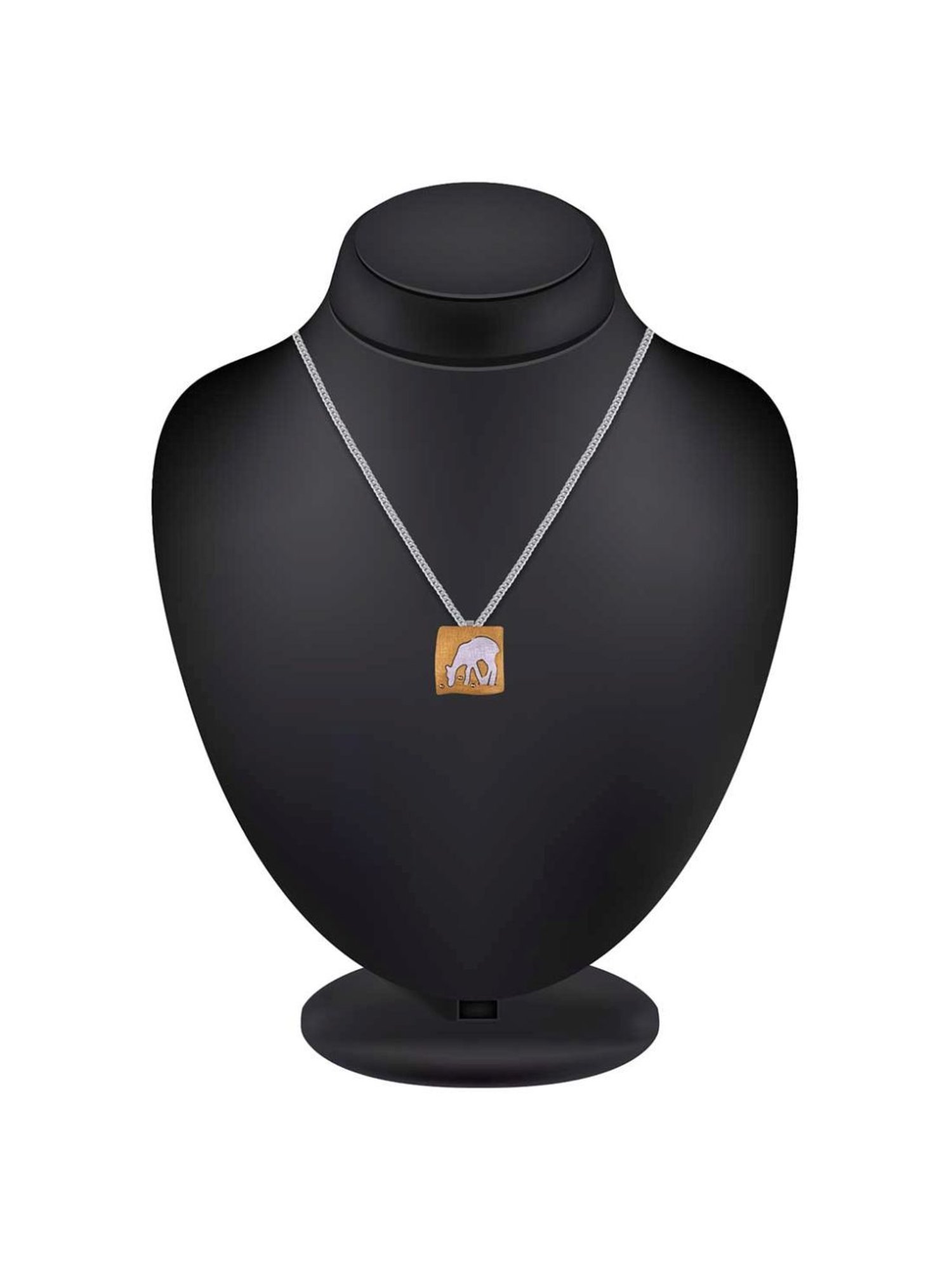 Rihi by P.C. Chandra Jewellers 925 Silver Abstract Animal Pendant with Earring Set for Women & Girls