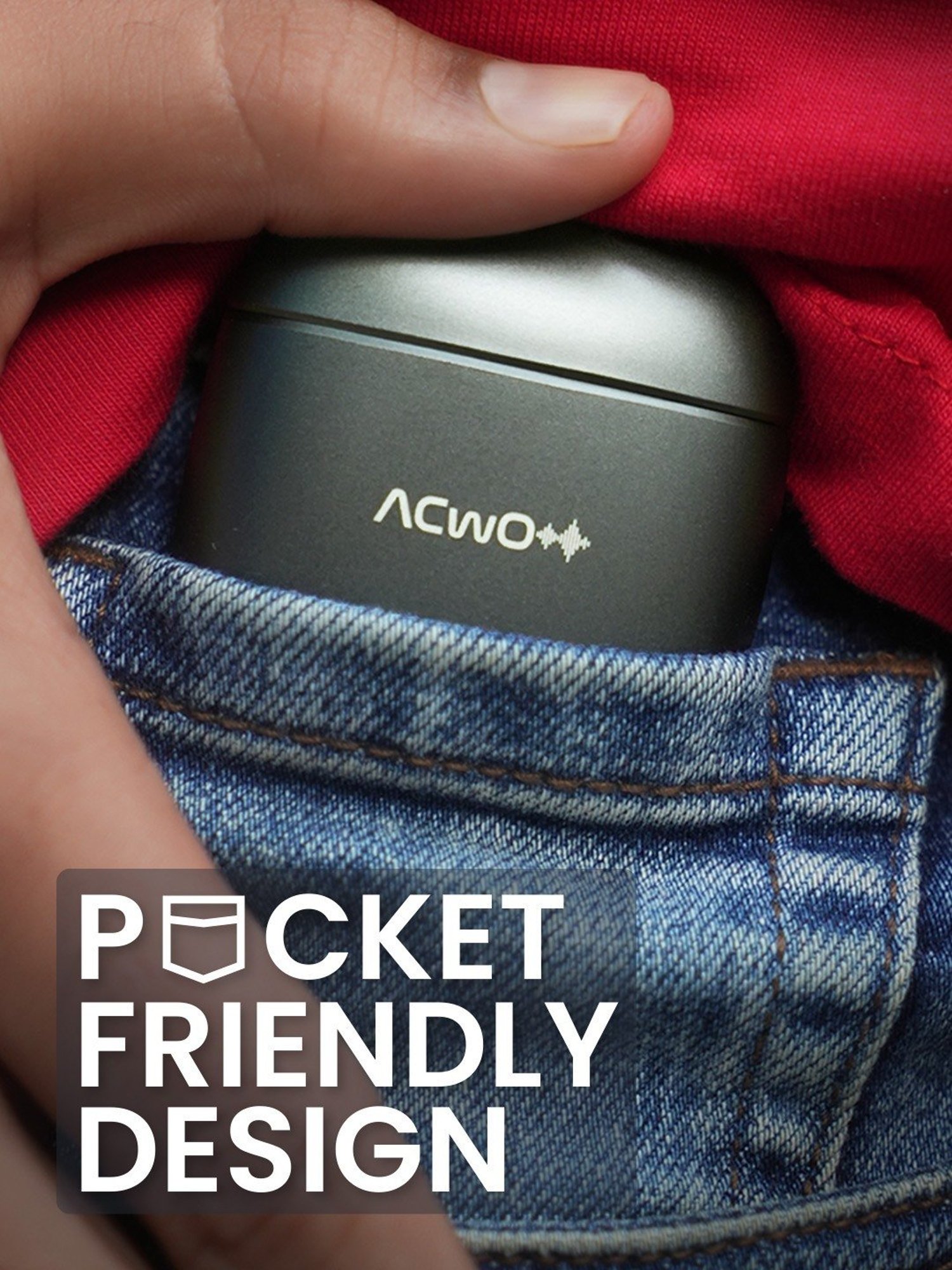 ACwO DwOTS 414 In Ear Bluetooth Earbuds TWS with Metallic Built Case (Silver, True Wireless)