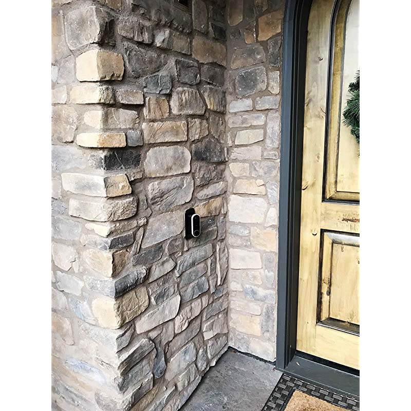 Wall Plate and 30 Degree Angled Mount Combo for Nest Hello Black