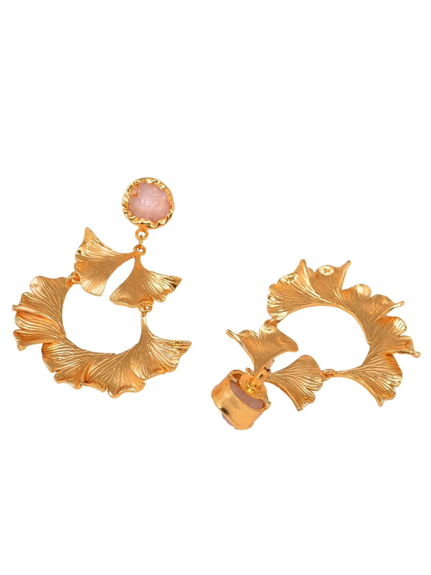 Saraf RS Jewellery Gold Plated Quirky Handcrafted Drop Earrings