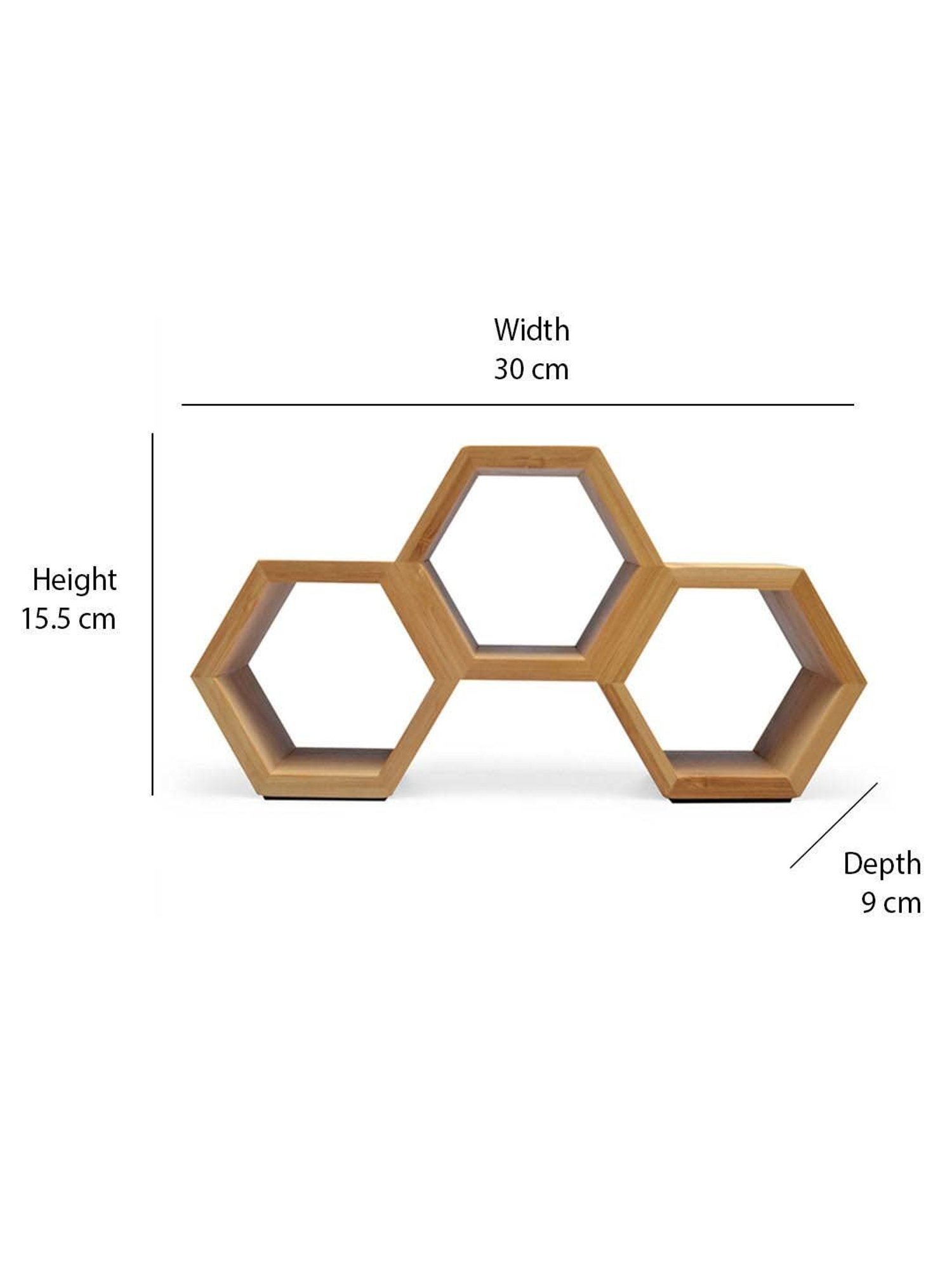 @home Brown Bamboo 3-In-1 Kitchen Rack