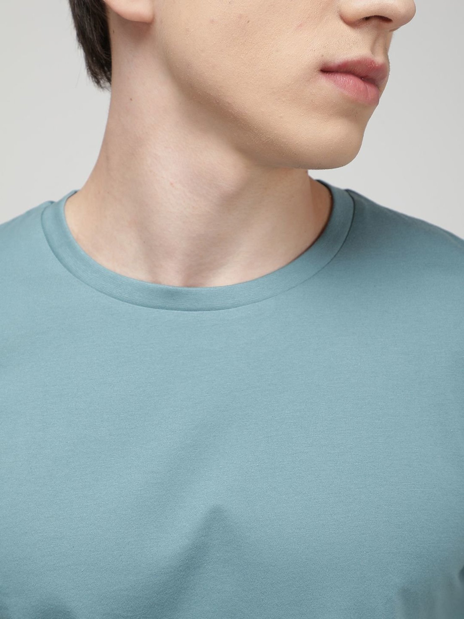 Sporto Artic Green Slim Fit T-Shirt