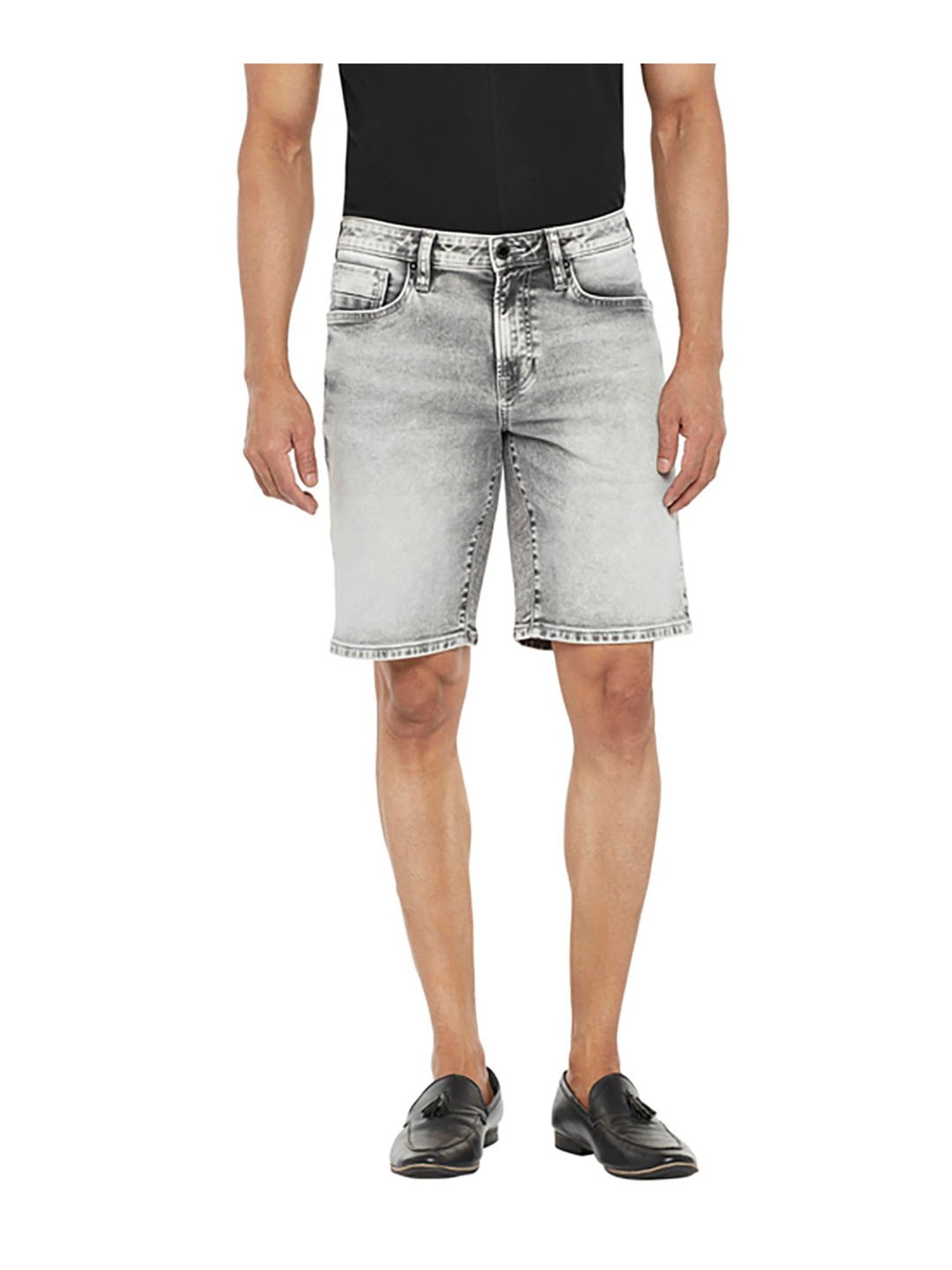 EVERBLUE Black Midrise Shorts