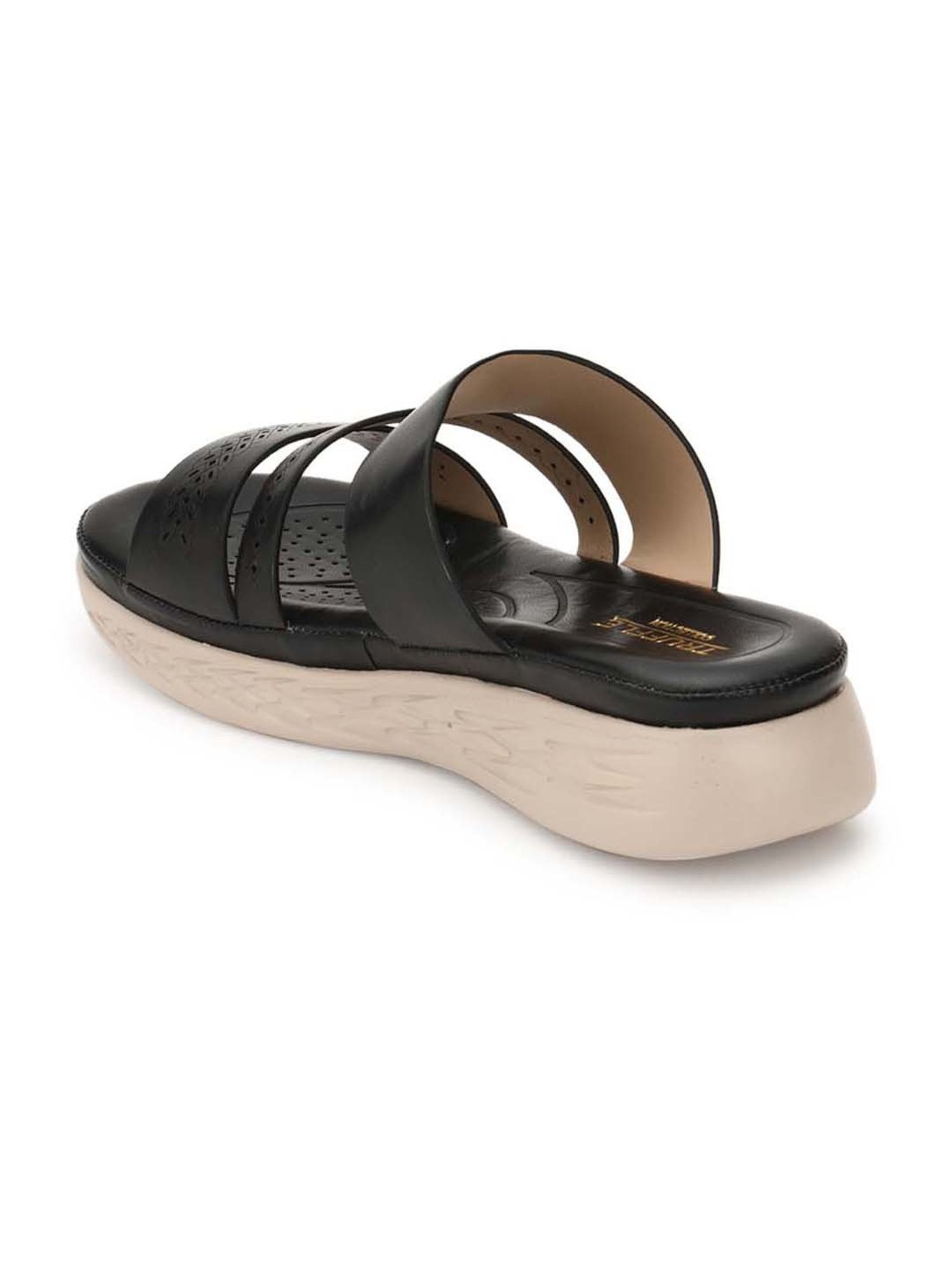 Truffle Collection Women's Black Casual Wedges